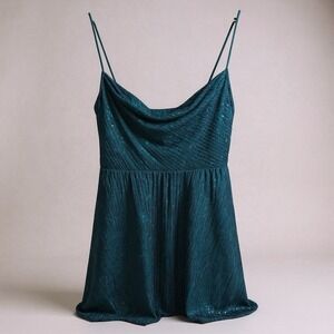 Maniju Sequin Bodycon Dress Medium Emerald Green Zip Homecoming Cocktail Mini